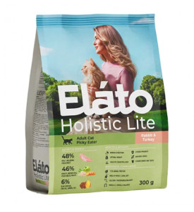 Elato Holistic Lite, д/кошек привередливых в питании (кролик/индейка)